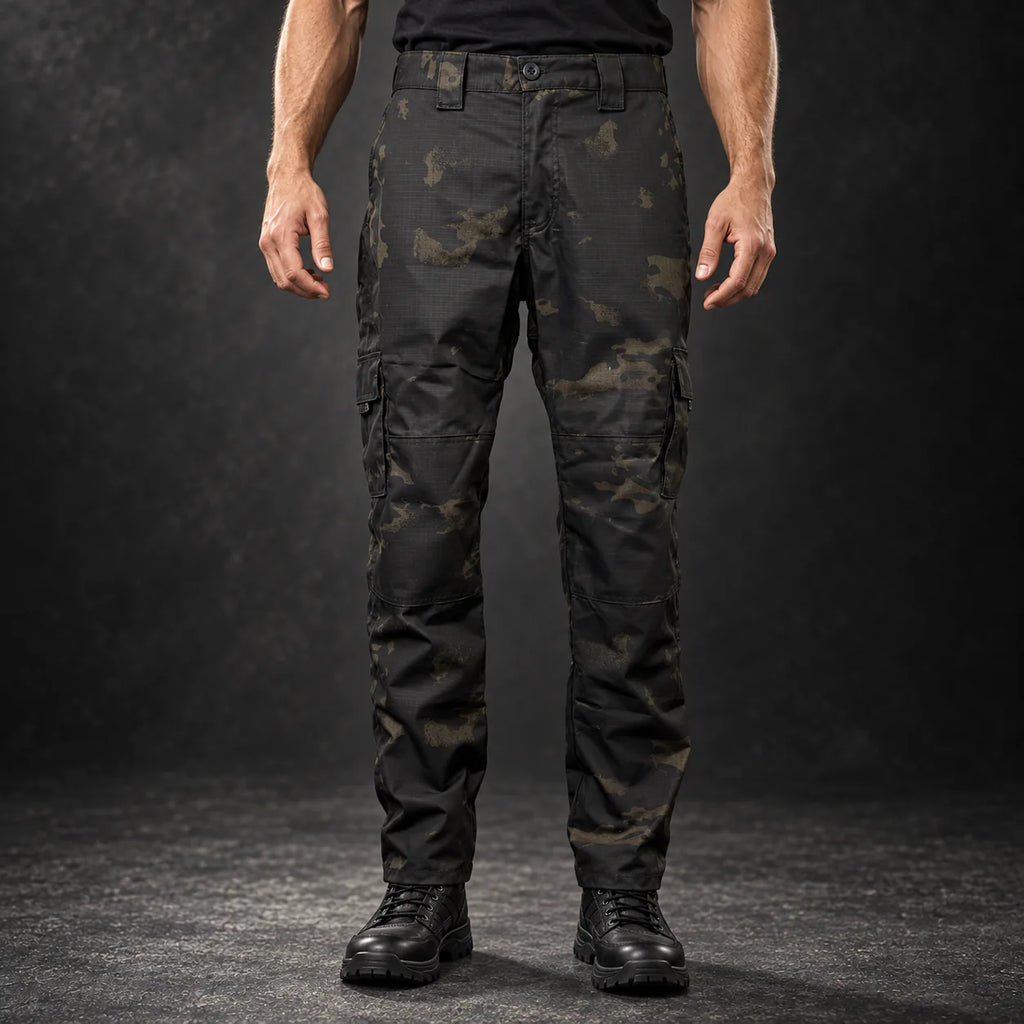 Calça tática Centrus multicam black em Rip-Stop, vista 1
