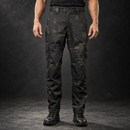 Calça tática Centrus multicam black em Rip-Stop, vista 1