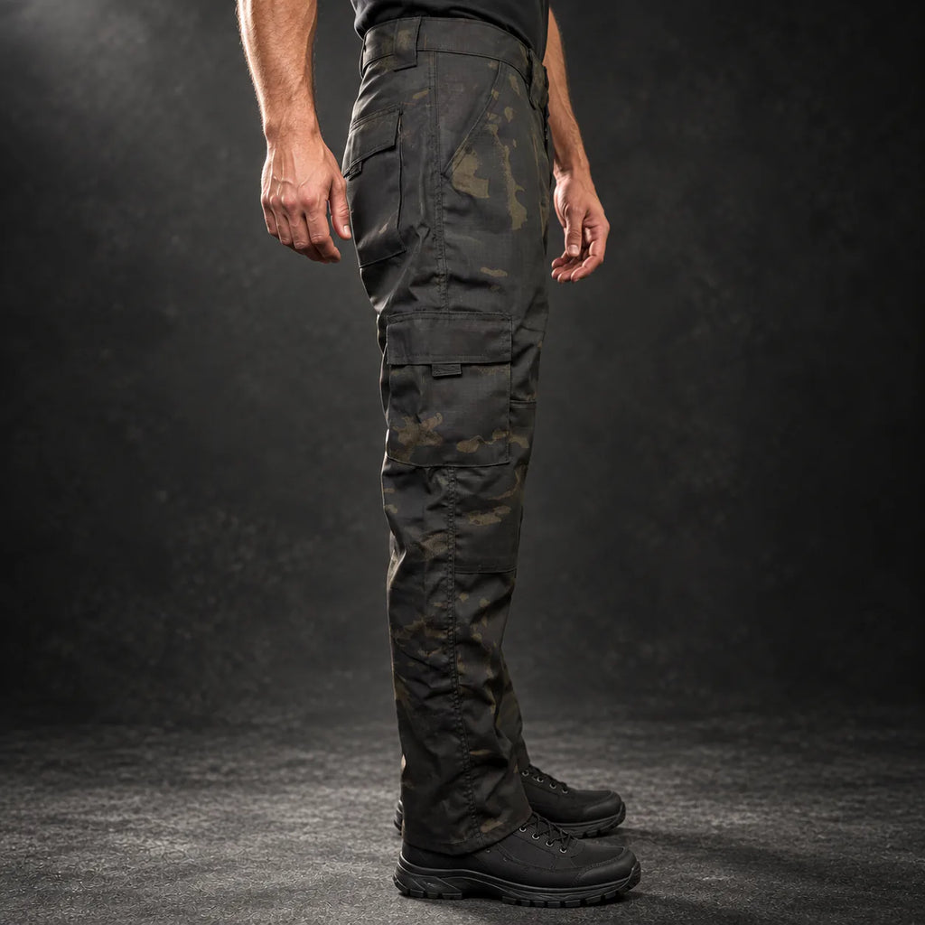 Calça tática Centrus multicam black em Rip-Stop, vista 2