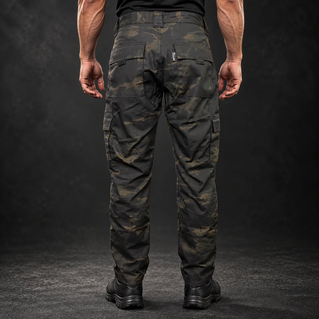 Calça tática Centrus multicam black em Rip-Stop, vista 3