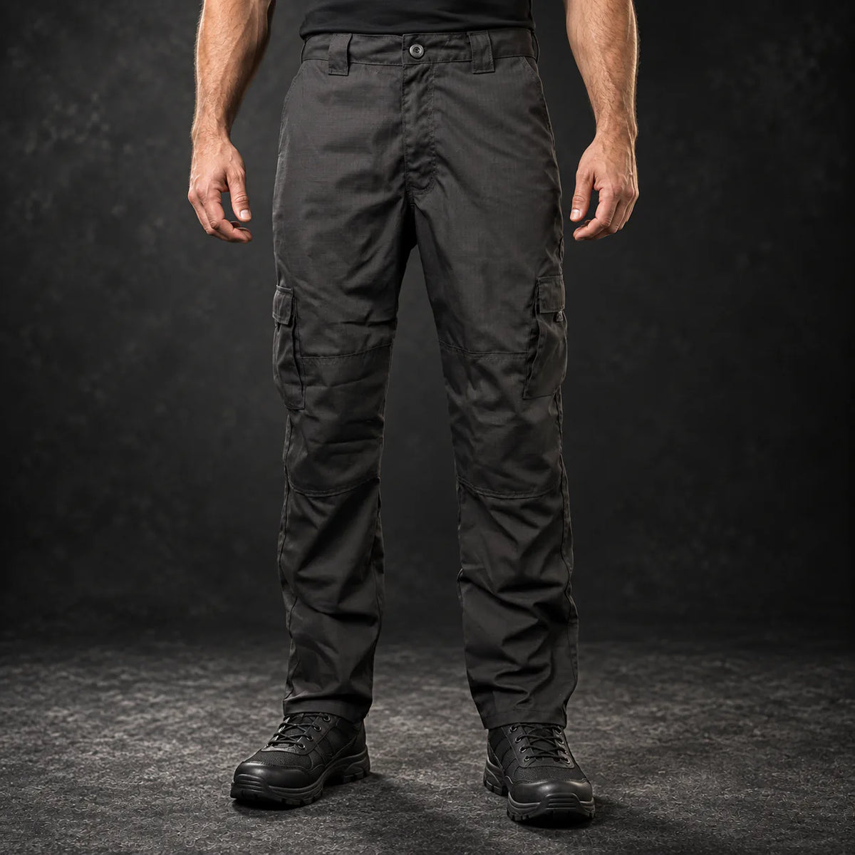 Calça tática Flex 1912 preta em Rip-Stop, vista 1