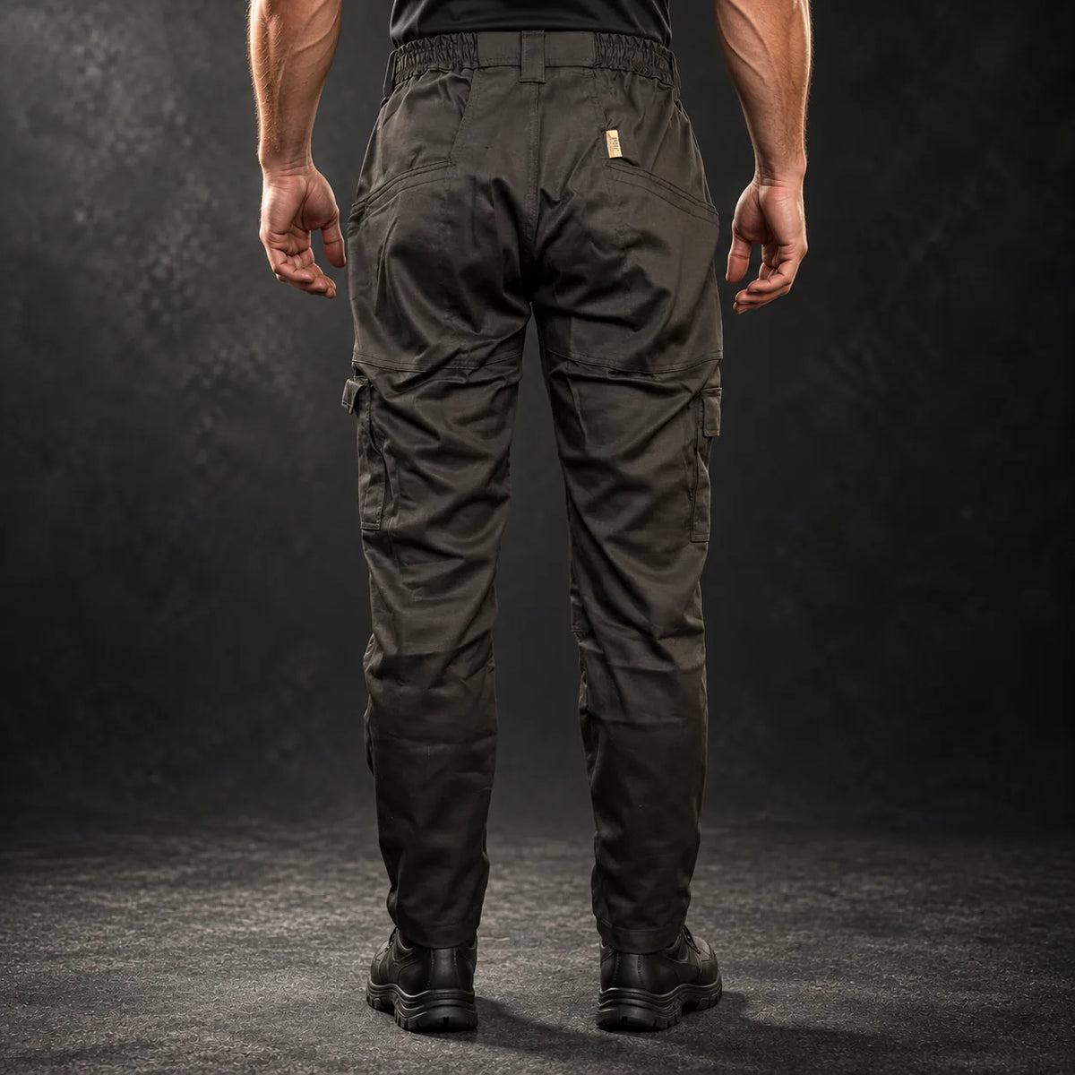 Calça tática Flex 1912 preta em Rip-Stop, vista 4