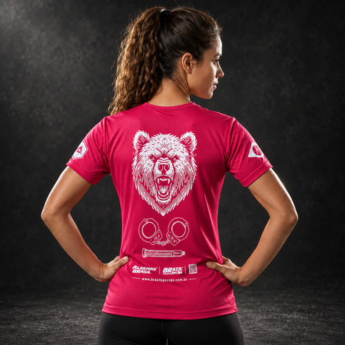 Camiseta Bear rosa Dry Fit da Brazil Spec Ops