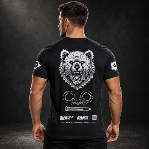 Camiseta Bear preta Dry Fit da Brazil Spec Ops