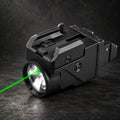 Lanterna tática Ninox com laser verde para trilho Picatinny, em alumínio preto fosco